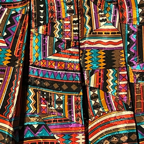Vintage Tail Multi-Color Geometric Print Pleated Tennis Skirt - Size 10 - EUC - Picture 9 of 10